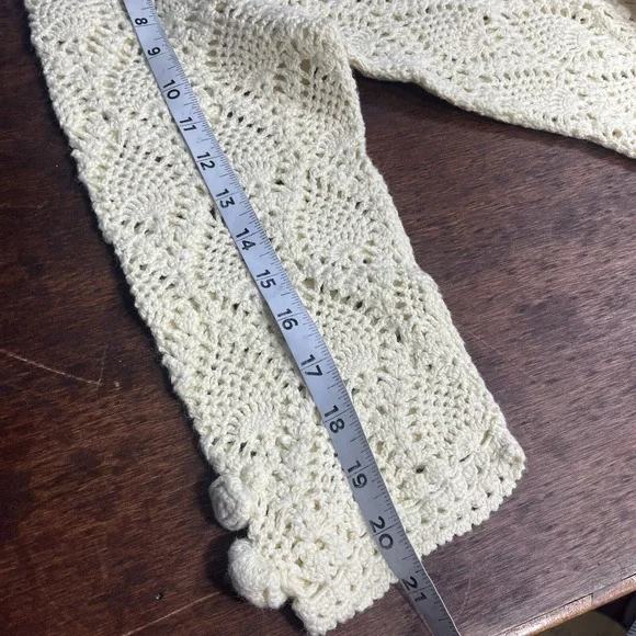 Vtg‎ Crochet Cardigan Women Large Cottagecore Grannycore Boho Country Artsy Fall - Picture 7 of 10